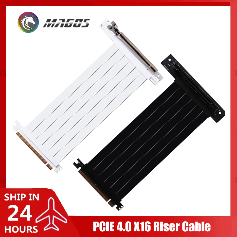 Pcie 4.0 X16 Riser Cable 90 Degree - PCIE 4.0 X16 Riser-kabel Videokaartuitbreiding Afgeschermd