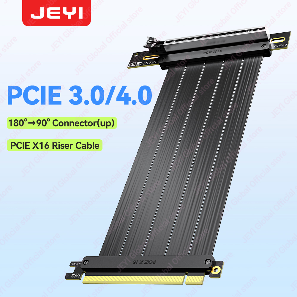 Pcie 4.0 X16 Riser Cable 90 Degree - JEYI PCIe 4.0 Riser-kabel 90 graden,