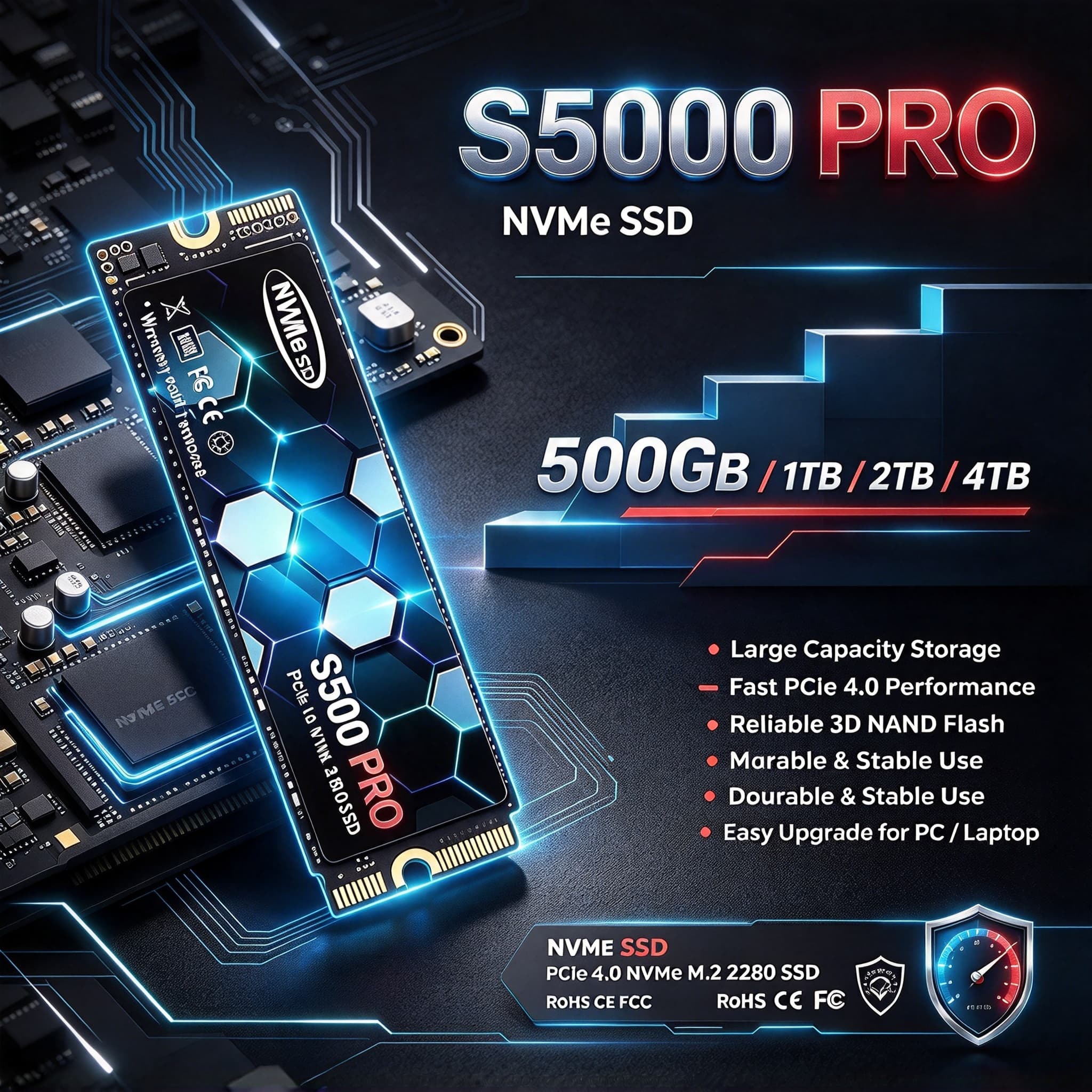 S5000 PRO M.2 PCIe 4.0 NVMe SS - M.2 Nvme 4Tb Pcie 4.0 Ssd recensie en prijs